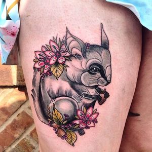 Chinchilla Tattoo by @lydia_tattoo #chinchilla #animal #cutetattoos #lydiatattoo
