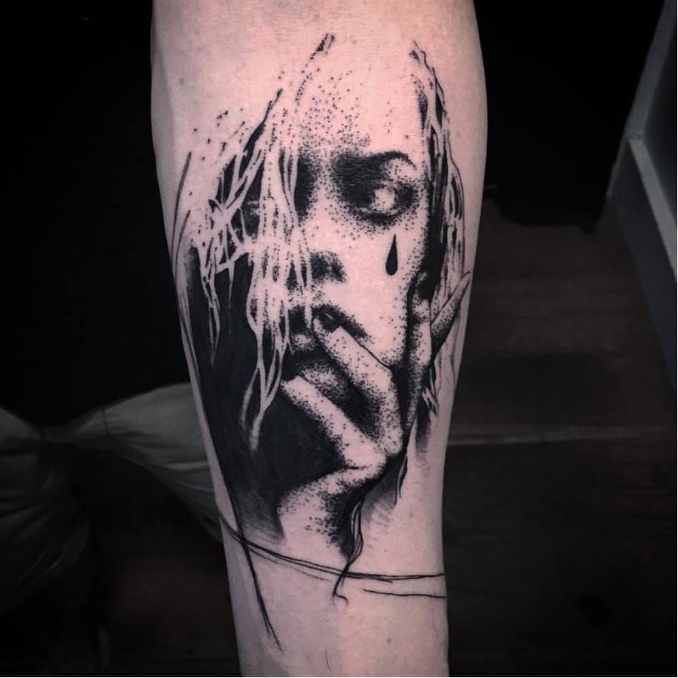 Designer ink  Crying woman Tattoo by Craig  Facebook