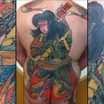 A depiction of Kyumonryu Shishin by Jill “Horiyuki” Bonny (IG—jillbonny_studiokazoku). #Irezumi #Japanese #JillHoriyukiBonny #KyumonryuShishin #traditional