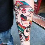 Family Guy's Peter Griffin by Davee Blows #DaveeBlows #color #familyguy #surreal #rainbow #PeterGriffin #tattoooftheday
