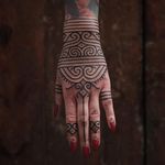 Ornate hand piece by Victor J. Webster. #VictorJWebster #blackwork #ornate #ornamental #tribal #handpiece