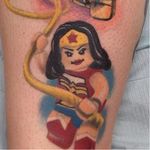 Kel Tait's (IG—kel.tait.tattoo) Lego Wonder Woman. #comicbooks #KelTait #Legos #superheroes #WonderWoman