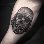 Darth Vader tattoo by @Garaskull #skeleton #black #blackwork #xray  #DarthVader #StarWars #movie