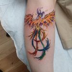 Watercolor Phoenix Tattoo by Gail Howard Perry #phoenix #watercolorphoenix #watercolor #watercolorartist #GailHowardPerry