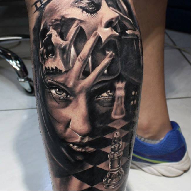 Tattoo uploaded by Filipe Lopes • #xadrez #chess #RafałBiliński