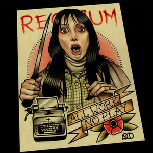 REDRUM by Quyen Dinh (via IG-parlor_tattoo_prints) #flashart #artshare #fineart #colorful #traditional #ParlorTattooPrints #quyendinh #TheShining #WendyTorrance #halloween