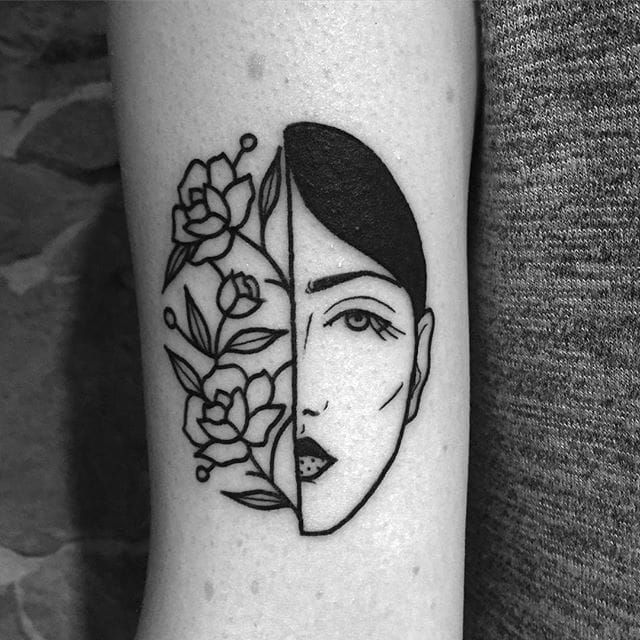 Unique Half Face Half Flower Tattoo Ideas  TattooGlee  Flower tattoo Flower  tattoos Bright flower tattoos