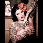 Dallas is one classy lady even without a top on photo by Existential Photography #DallasValentine #plusmodel #tattooedbabes #AmericanTraditional #model #pinup #glamor #ExistentialPhotography