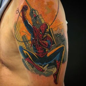 Superhero tattoo by Boris. #Spiderman #marvel #comic #superhero #movie #film