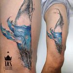 Watercolor whale tattoo #RodrigoTas #watercolor #graphic #whale
