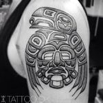Dotwork tattoo by Patricia Campos #Haida #PatriciaCampos #dotwork #blackandgrey #haidatattoo