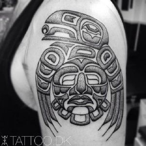 Dotwork tattoo by Patricia Campos #Haida #PatriciaCampos #dotwork #blackandgrey #haidatattoo