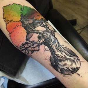 Tree tattoo by Hector Cedillo #HectorCedillo #graphic #tree #nature