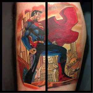 Superman tattoo by Lee Clements #superman #supermantattoo #leeclements