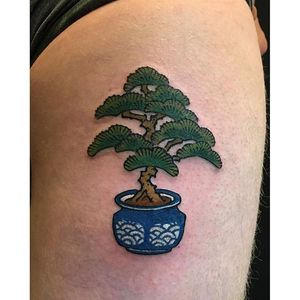 Bonsai Tree Tattoo by Yutaro #Bonsai #BonsaiTree #Japanese #Yutaro