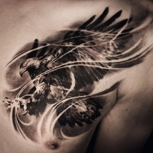 Eagle tattoo by JeongHwi #JeongHwi #blackandgrey #realistic #eagle