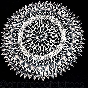 Mandala tattoo design by Chris Freeborg #ChrisFreeborg #mandala #tattoodesign #mandaladesign