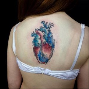 Lindo coração aquarelado! #coração #heart #aquarela #watercolor #colorida #MatheusSacom #brasil #brazil #portugues #portuguese