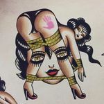 Flash Art by Bailey Tattooer. (via IG - bailey_tattooer) #BaileyTattooer #Traditional #Lady #Babes