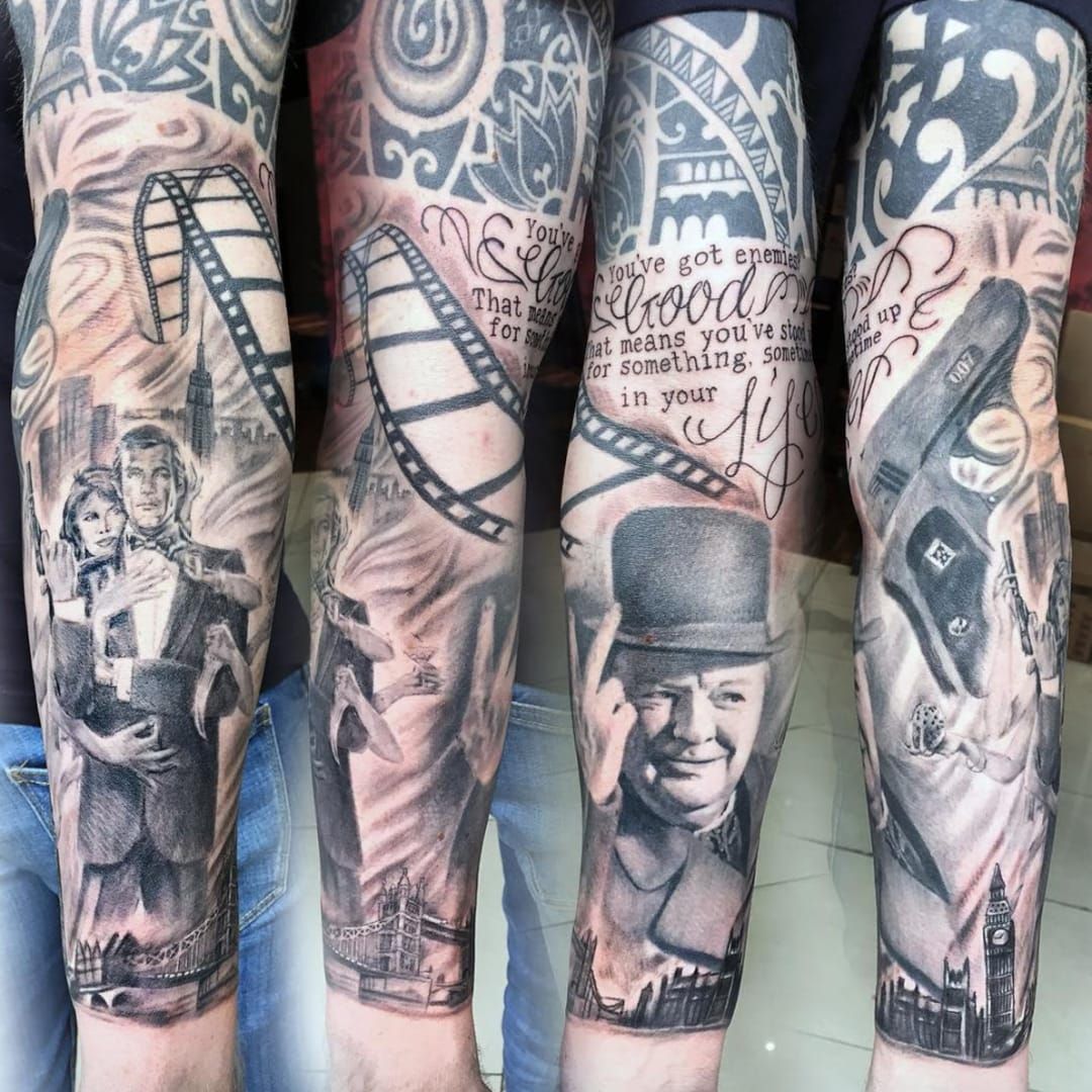 Love Island fans in hysterics over Brightons Luca Bishs bizarre tattoos  including Winston Churchill  SussexLive