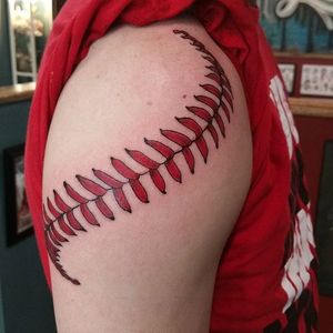 Ball stitches by Jonathan George #baseballtattoo #JonathanGeorge