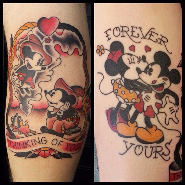 Little Tattoos  Little matching tattoos of Minnie and Mickey