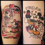 Mickey Mouse and Minnie by Steve Rieck. #couple #classic #disney #retro #mickeymouse #cartoon #vintage
