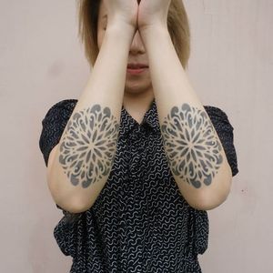 Mandala tattoos by Wa Wong #WaWong #dotwork #ornamental #geometric #mandala