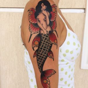 Sereia por Monique Pak! #MoniquePak #TatuadorasBrasileiras #TatuadorasdoBrasil #TattooBr #TattoodoBr #sereia #mermaid