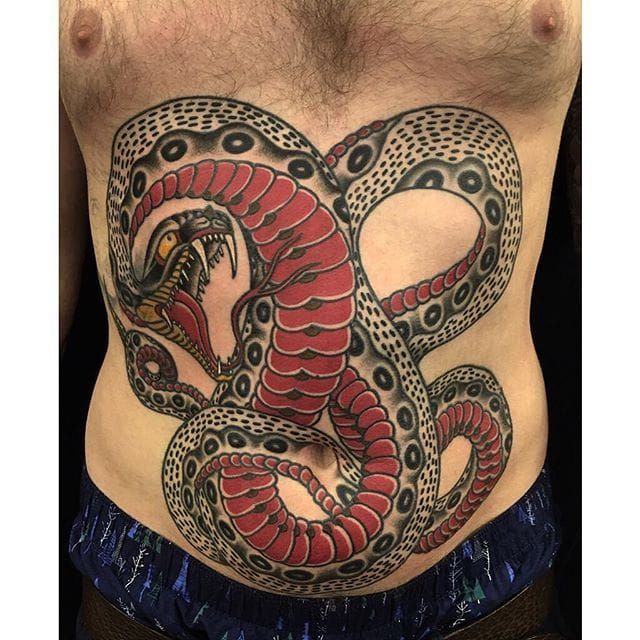 snake tattoo for stomach  Stomach tattoos women Snake tattoo Side stomach  tattoos