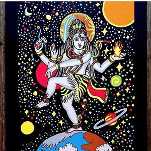 A depiction of Shiva atop the world by Robert Ryan (IG—robertryan323). #fineart #paintings #woodblockprints #RobertRyan #Shiva