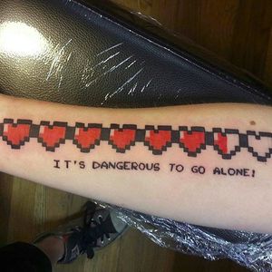 Zelda tattoo by Jessica Bishop (via IG -- emi.artist) #JessicaBishop #legendofzelda #bittattoo