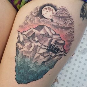 Iceberg tattoo by Eddy Lou. #iceberg #ice #mountain #arctic #EddyLou #sketch