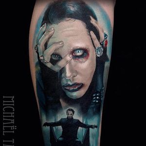 Marilyn Manson. (via IG - michaeltaguet) #realism #celebrity #portrait #michaeltaguet #MarilynManson