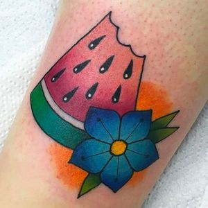 Watermelon Tattoo by Stephanie Melbourne @Stephanie_Melbourne #StephanieMelbourne #Watermelon #WatermelonTattoo #Fruit