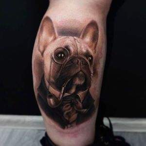 Super awesome gentleman pug portrait by the amazing Karol Rybakowski #gentleman #pug #portrait #KarolRybakowski