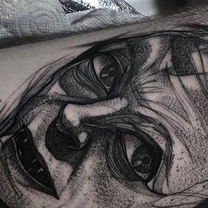 Detail shot of an awesome tattoo done by Phil Wilkinson. #philwilkinson #blackwork #shading #details