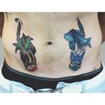 Psychedelic fish tattoos by Joanna Świrska. #JoannaSwirska #psychedelic #trippy #flora #fauna #nature #contemporary #animal #fish