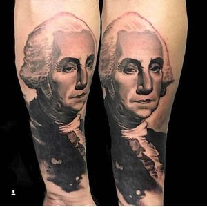 Washington portrait by Sean Foy (via IG -- inkedmag) #seanfoy #portrait #georgewashington