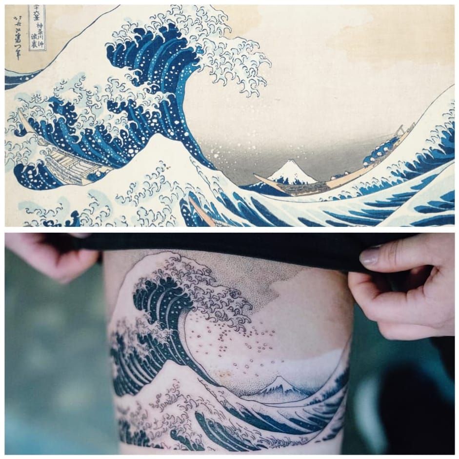 1984 Tattoo Studio  Traditional Japanese Koi fish and Wave done in 1984  Studio 37 Ma May Tattoo by Artist Diem Kim 1984Studio 274CuaDai 37MaMay  41TayHo  1984 Tattoo  Piercing Studios