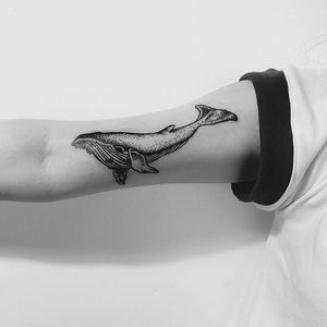 Beautiful whale tattoo by Yizhen Chen Layla #whale #blackwork #beautiful