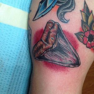 Shark Tooth Tattoo by John Setzer #sharktooth #shark #filler #gapfiller #JohnSetzer