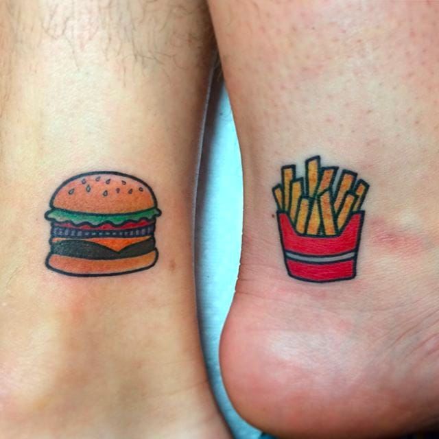 Food Tattoos  Angry French Fries