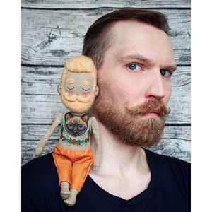 Tattooed doll by Christina Tselykovskaya for Dmitry Ignatyev. #ChristinaTselykovskaya #KristinaTselykovskaya #Rockanddoll #tattooeddolls #craft #art #doll