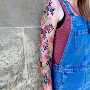 Doodle sleeve tattoo. #doodle #primitivism #Funns #UK #sleeve