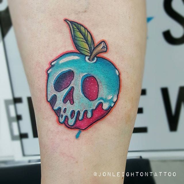 Wasted Youth Tattoo  PMA Piercing  Dip the apple in the brew let the  sleeping death seep through  Snow White poison apple and healed  Dracula teeth done by davidpresleytattoos  Facebook