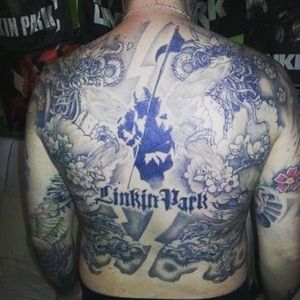 Linkin Park back piece (via IG -- lp_druggist) #linkinpark #linkinparktattoo #chesterbennington