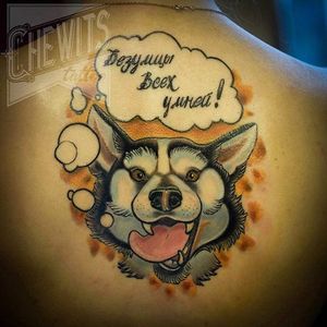 Husky tattoo by Pasha Chewits. #dog #husky #neotraditional #traditional #PashaChewits