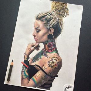 #drawing #tattooedmodel #art #3Dart #Ennife