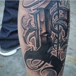 Tattoo uploaded by Ross Howerton • A big old B by David 